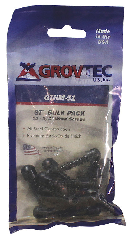 GrovTec US Inc GTHM51 Wood Screw  Swivel Studs 0.75 12Pack Black - GTHM51