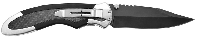 Camillus 19079 Chameleon  3.50 Folding Drop Point Plain Black Carbonitride Titanium AUS8A SS Blade Carbon FiberAluminum Handle - 19079