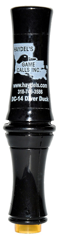 Haydels Game Calls DC14 Diver Duck  Open Call Attracts Ducks Black Acrylic - DC14