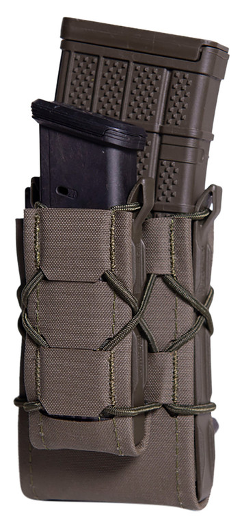 High Speed Gear 24DD00OD TACO Gen 2 Double Decker OD Green Nylon MOLLE Compatible w RiflePistol - 24DD00OD