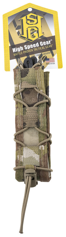 High Speed Gear 11EX00MC TACO Extended Mag Pouch Single MultiCam Nylon MOLLE Compatible w Pistol - 11EX00MC