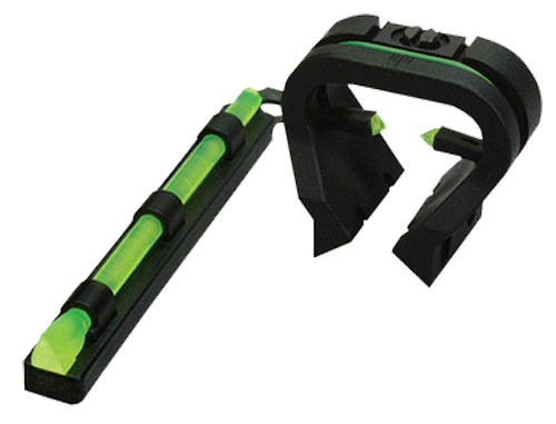 HiViz TT1001 TriViz TurkeyDeer Sight Set  Black  Green Fiber Optic - TT1001
