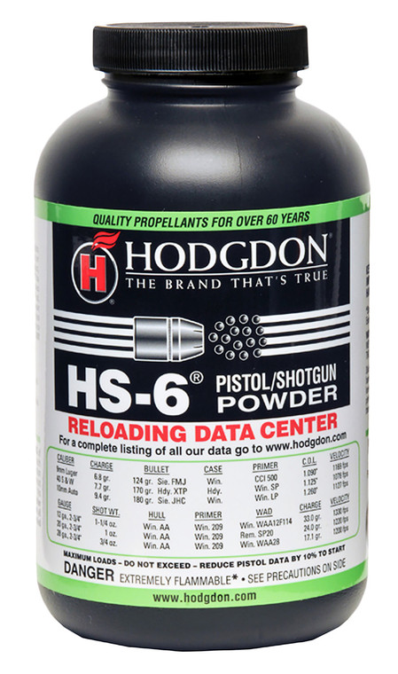 Hodgdon HS61 Smokeless Powder HS6 PistolShotgun MultiCaliber 1 lb - HS61