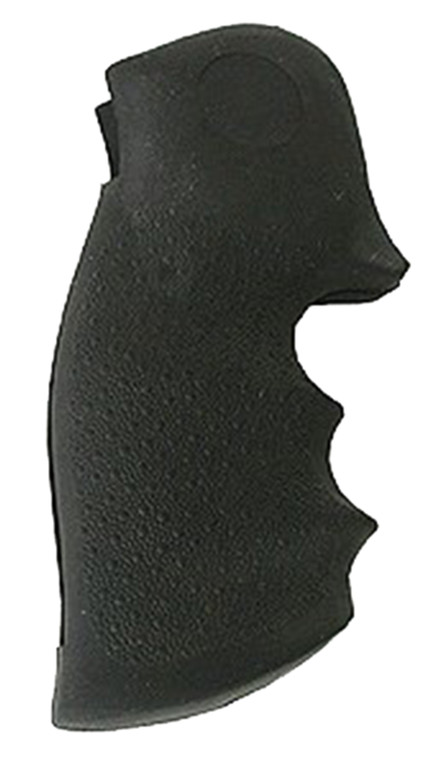 Hogue 46000 OverMolded Monogrip Black Rubber with Finger Grooves for Colt Python - 46000