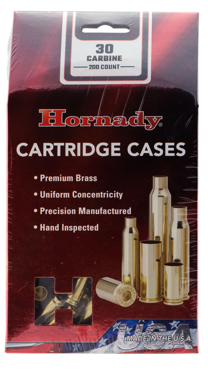 Hornady 8650 Unprimed Cases Cartridge 30 Carbine Rifle Brass - 8650