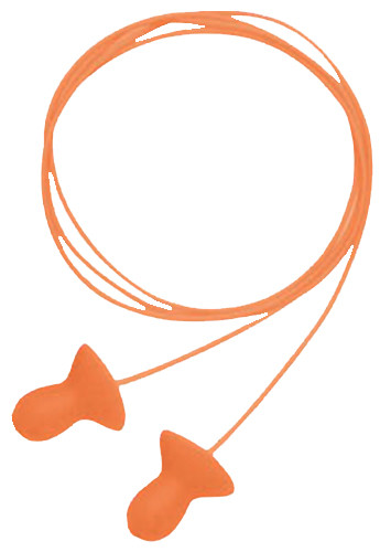 Howard Leight R01522 Corded Ear Plugs Quiet Foam 26 dB Behind The Neck Orange Adult 2 Pair - R01522