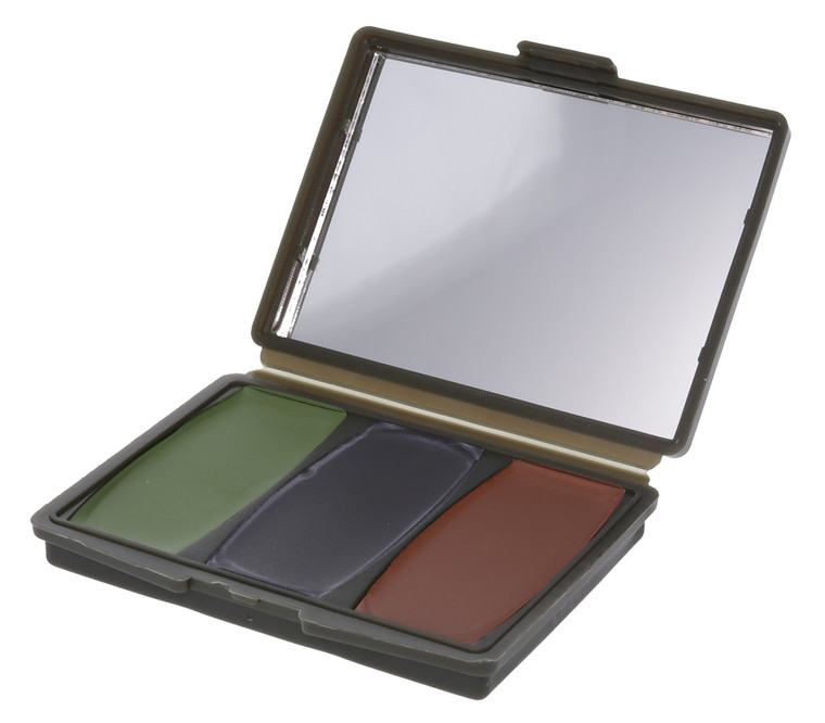 Hunters Specialties 00260 CamoCompac 3 Woodland Makeup Kit BlackBrownGreen - 260