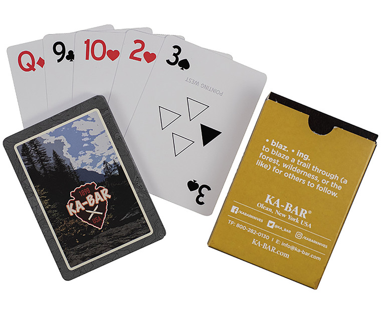 KaBar 9914 KaBar Playing Cards MultiColor 3.50 Doubles as Trail Markers - 9914