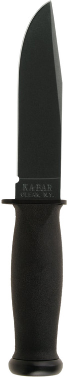 KaBar 2221 Mark I  5.13 Fixed Clip Point Plain Black 1095 CroVan Blade Black Kraton G Handle Includes Sheath - 2221