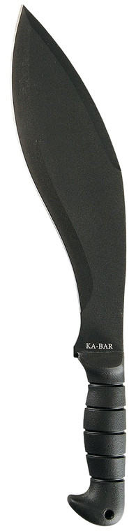 KaBar 1249 Kukri  11.50 Black SK5 Steel Blade Black TPR Handle 17 Long Includes Sheath - 1249