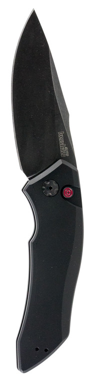 Kershaw 7100BW Launch 1 3.40 Folding Drop Point Plain Black Oxide Blackwash CPM 154 SS Blade Black Aluminum Handle - 7100BW