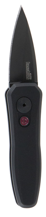 Kershaw 7500BLK Launch 4 1.90 Folding Spear Point Plain Black DLC CPM 154 SS Blade Black Aluminum Handle Includes Pocket Clip - 7500BLK