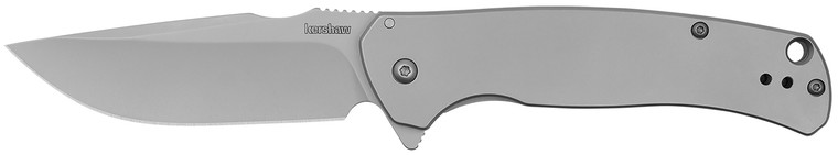 Kershaw 1416 Scour  3.30 Folding Drop Point Plain Bead Blasted 8Cr13MoV SS Blade Bead Blasted Stainless Steel Handle - 1416