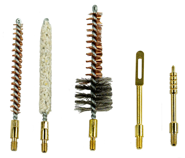 KleenBore 556SET MSRAR Platform Accessory Cleaning Set 832 Thread Cotton Mop Bore Brush Bronze Bristles - 556SET