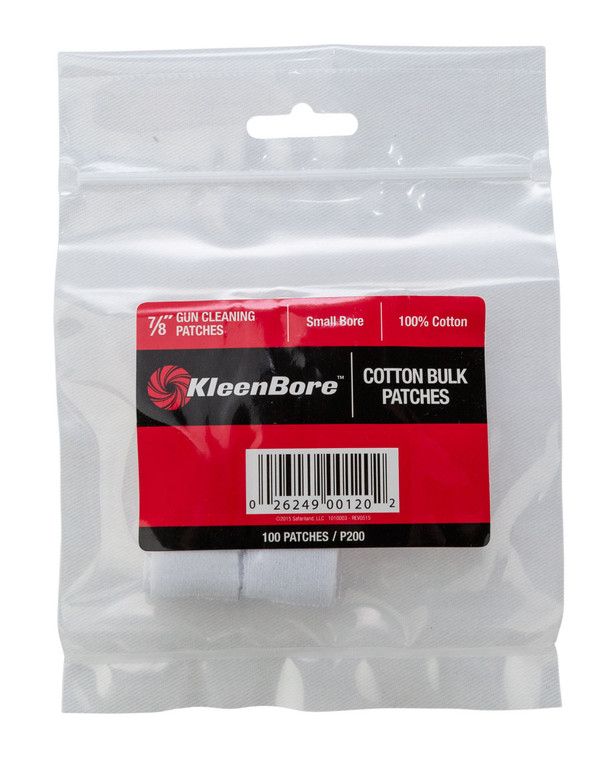 KleenBore P200 Super Shooter  .17 .177 .200 .204 Cal Small Bore Rifle 100 Cotton Flannel 100 Per Pack - P200