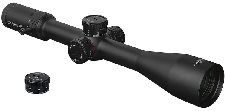 Konus 7295 Eternity  Black 624x50mm Illuminated Red Engraved PRS Ballistic Reticle - 7295