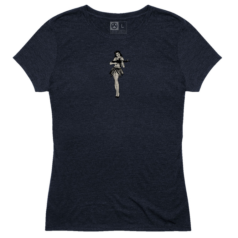 Magpul MAG1124410XS Hula Girl CVC Womens Navy CottonPolyesterRayon Short Sleeve XS - MAG1124410XS