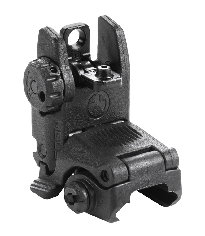 Magpul MAG248BLK MBUS Sight Rear  Black Folding for AR15M16 - MAG248BLK
