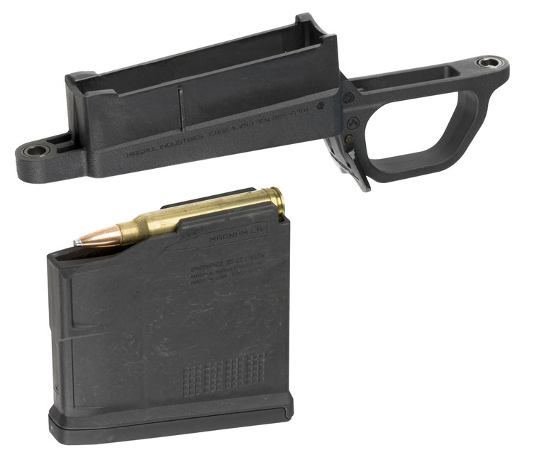Magpul MAG569BLK Bolt Action Mag Well Hunter 700L Stock Made of Polymer w Black Finish Includes PMAG5 AC Magazine - MAG569BLK
