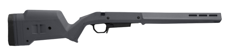 Magpul MAG1207GRY Hunter American Stock Gray Adjustable Synthetic Stock with Aluminum Chassis for Short Action Ruger American Right Hand Includes STANAG Mag Well - MAG1207GRY
