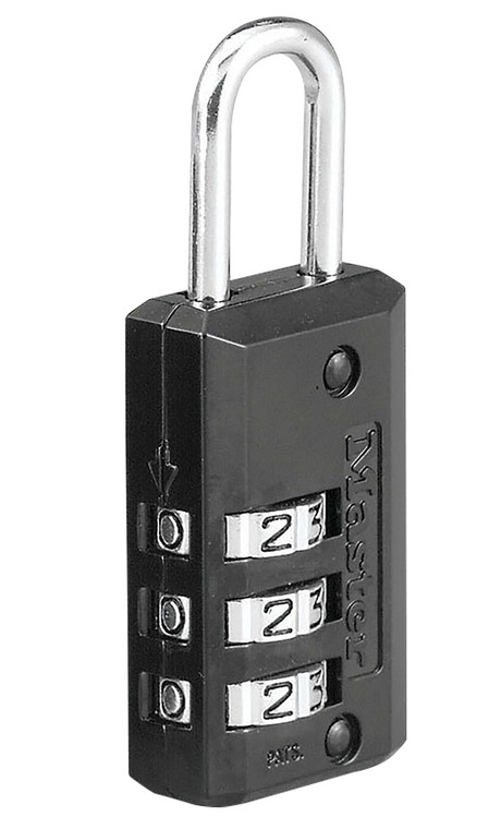 Master Lock 646D Combination Lock  Open With Combination Black Steel - 646D