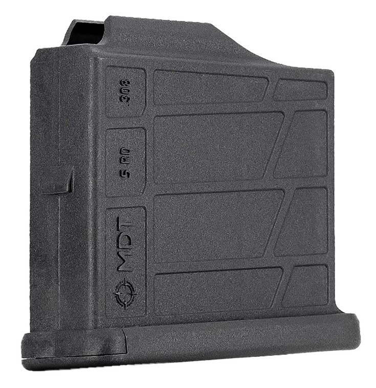 Mdt Sporting Goods Inc 105026BLK AICS Magazine  5rd Extended 6.5 Creedmoor308 Win Short Action Black Polymer - 105026BLK