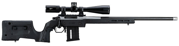 Mdt Sporting Goods Inc 104690BLK XRS Chassis Black Aluminum Core with Polymer Panels Adj. Cheekrest MLOK Forend Interchangeable Grips AICS Mag Compatible Fits Short Action Howa 1500 - 104690BLK
