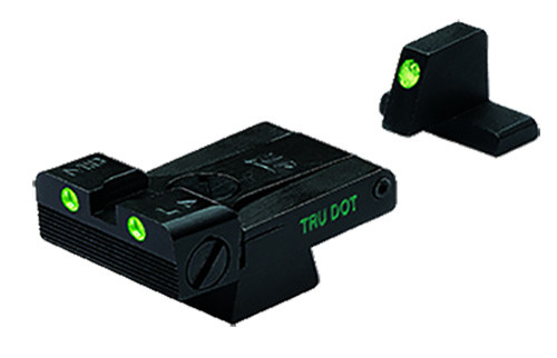Meprolight USA 215163101 TruDot Adjustable Sights  Green Tritium White Outline Front SightGreen Tritium White Outline Rear Sight HK USP Full SizeCompact - 215163101