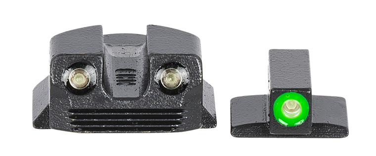 Meprolight USA 412293111 HyperBright  Green Tritium Green Outline Front SightGreen Tritium Black Outline Rear Sight Kimber 1911 Micro - 412293111