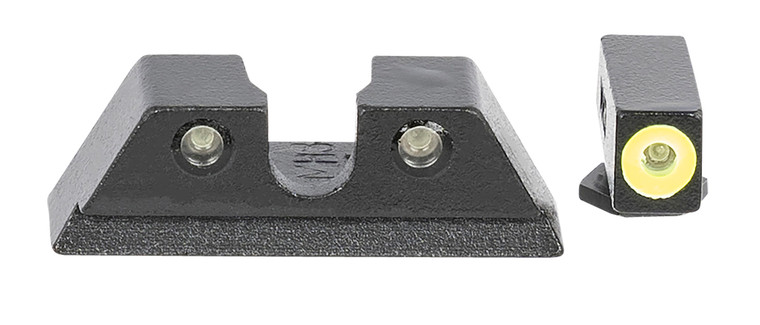 Meprolight USA 465003121 HyperBright  Green Tritium Yellow Outline Front SightGreen Tritium Black Outline Rear Sight Taurus G3C - 465003121