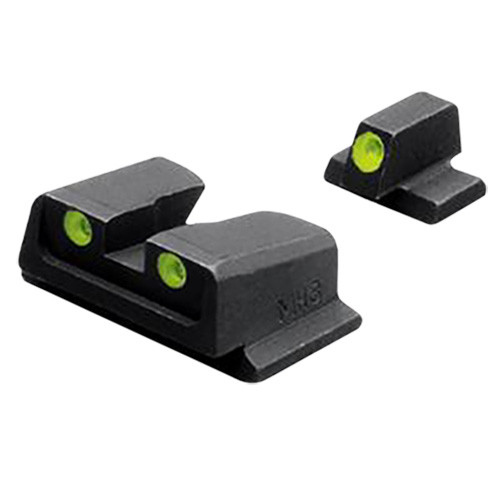 Meprolight USA 117663101 TruDot  Green Tritium White Outline Front SightGreen Tritium White Outline Rear Sight Smith  Wesson MP Non Optics Ready - 117663101
