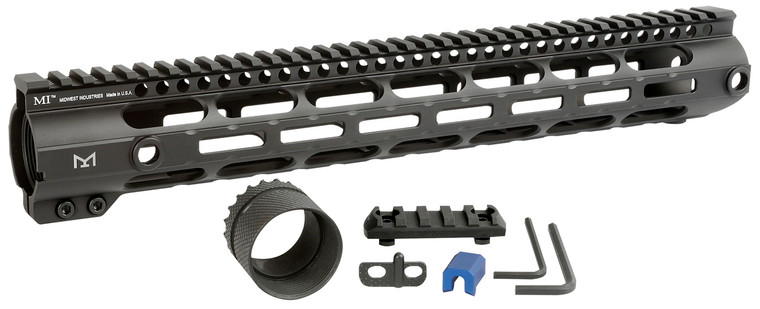 Midwest Industries MICRL30815  Combat Handguard AR308LR308 Black Hardcoat Anodized 15 6061T6 Aluminum - MICRL30815
