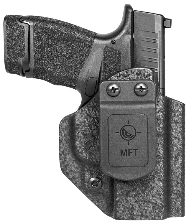 Mission First Tactical HSFHCAIWBABL Appendix Holster IWBOWB Black Polymer Belt Clip Fits Springfield Hellcat MicroCompact OSP 9 Ambidextrous - HSFHCAIWBABL