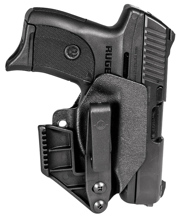 Mission First Tactical H2RUEC9AIWBM Minimalist Holster IWB Black Polymer Belt Clip Fits Ruger EC9EC9sLC9LC9s Ambidextrous - H2RUEC9AIWBM