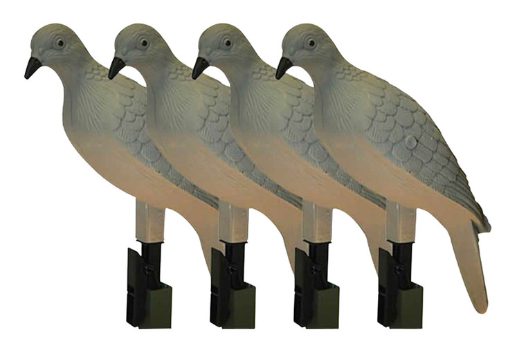 Mojo Outdoors HW9004 Clip On  Dove Species Natural Plastic 4 Per Pack - HW9004