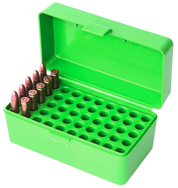MTM CaseGard 22HORN10 Ammo Box FlipTop 22 Hornet Green 50rd - 22HORN10