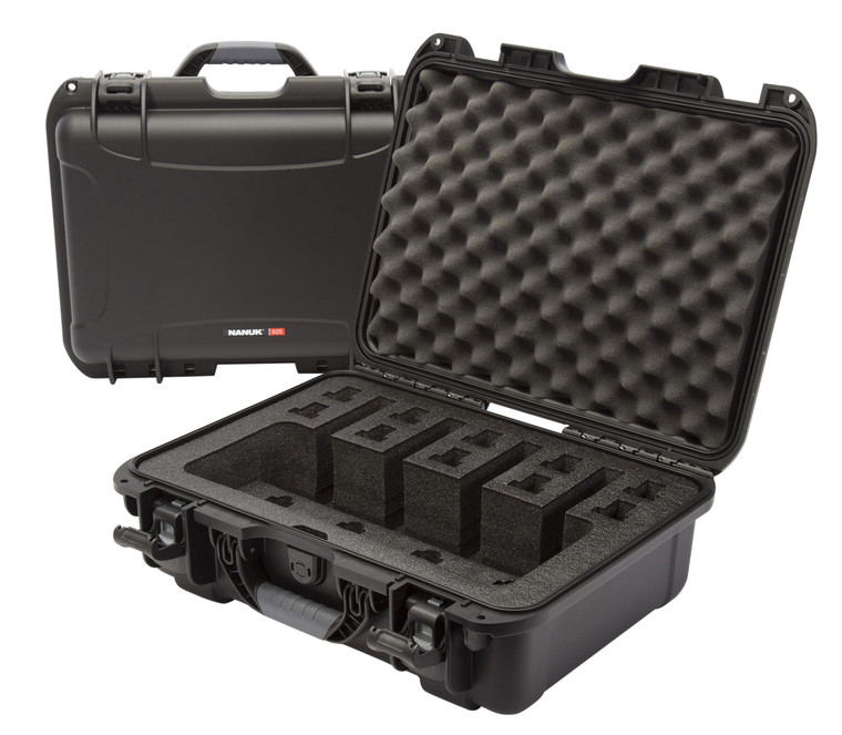 Nanuk 9254UP1 925 4 UP Pistol Case Waterproof Black Resin w ClosedCell Foam Padding 17 L x 11.80 W x 6.40 H Interior Dimensions - 9254UP1