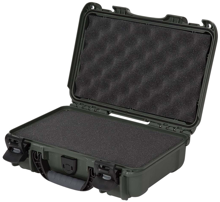 Nanuk 9091006 909  Waterproof  Airline Approved Olive Resin w Cubed Foam 11.44 L x 7 W x 3.68 H Interior Dimensions - 9091006