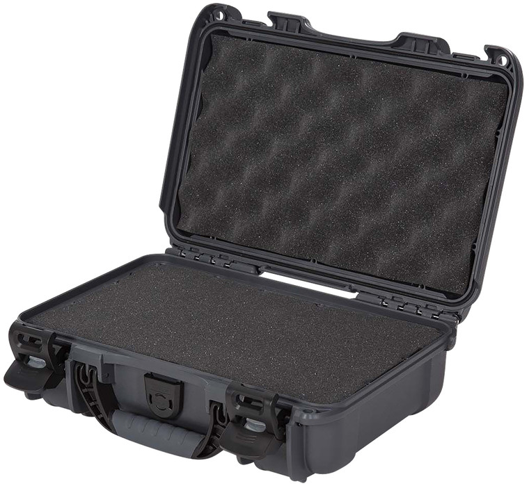 Nanuk 9091007 909  Waterproof  Airline Approved Graphite Resin w Cubed Foam 11.44 L x 7 W x 3.68 H Interior Dimensions - 9091007