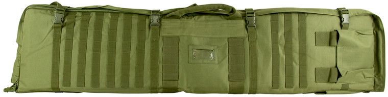 NcStar CVSM2913G VISM Deluxe Rifle Case with MOLLE Webbing ID Window Padding  Green Finish Folds out to 66 L x 35 W Shooting Mat 48 L x 11 H x 1.75 D Interior Dimensions - CVSM2913G