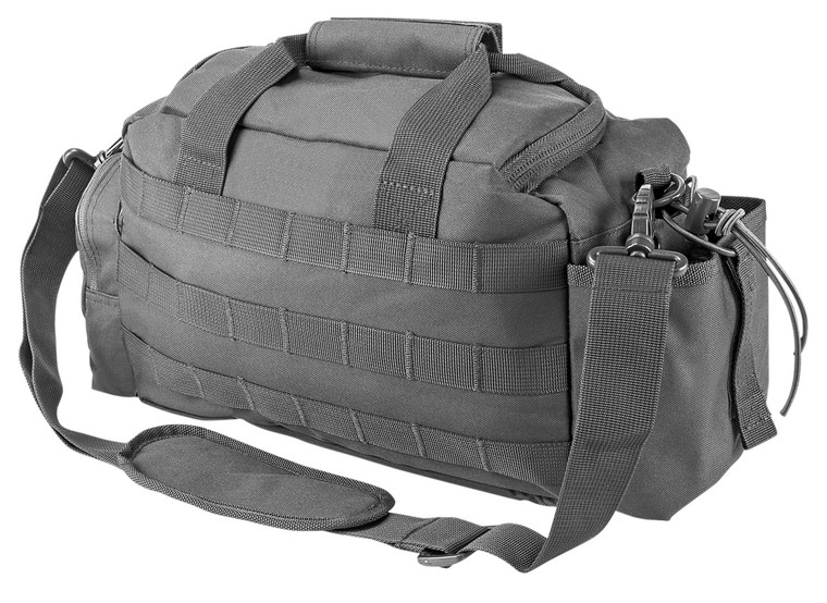 NcStar CVSRB2985U VISM Small Range Bag Side Pockets PALs Webbing Carry HandlesAdjustable Shoulder Strap 12L x 5W x 7H Interior Dimensions Urban Gray - CVSRB2985U