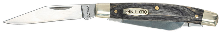 Old Timer 1149100 Heritage Series Middleman 340T 2 1.70 2.40 Folding Clip PointPenSheepsfoot D2 Steel Blade 3.70 Gray Wood Laminate Handle - 1149100