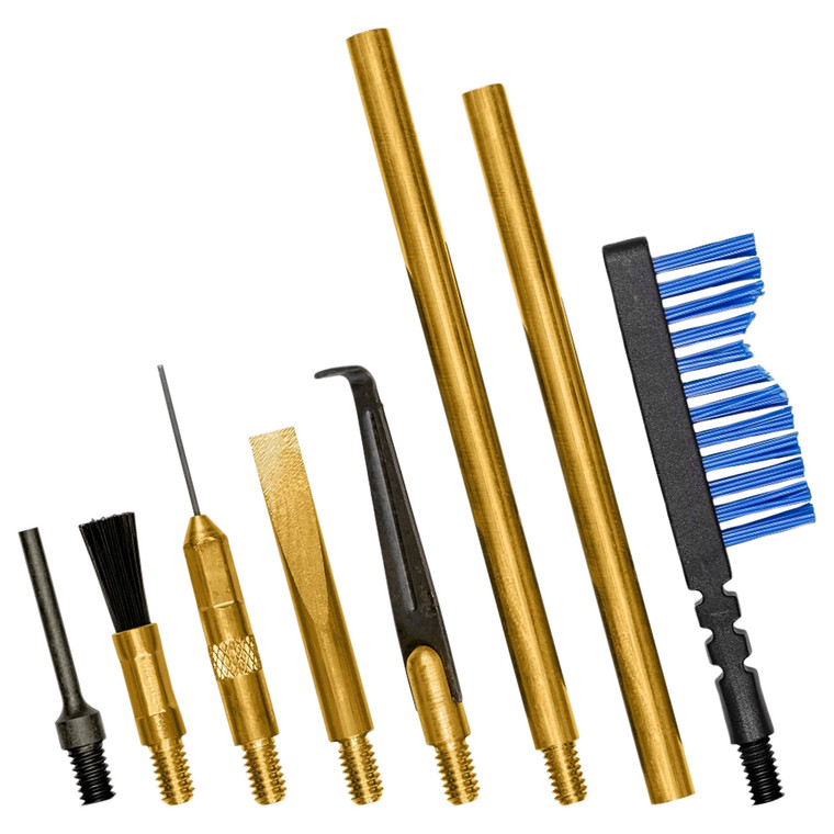 Otis FG932 Brass Scraper Tool Set MSRAR MultiCaliber Pieces Brass Nylon Bristles - FG932