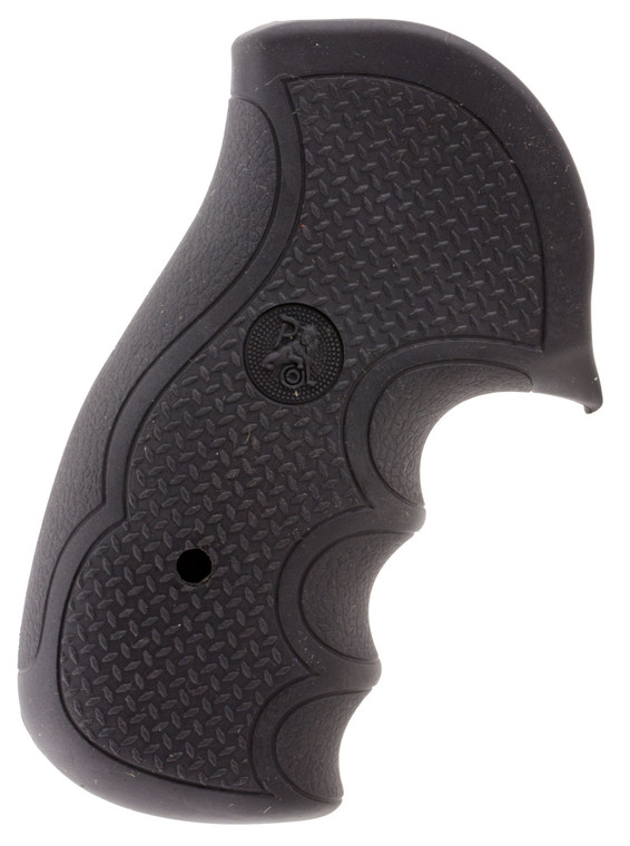 Pachmayr 02484 Diamond Pro Grip Diamond Checkering Black Rubber with Finger Grooves for Ruger GP100 - 2484