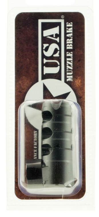 Patriot Ordnance Factory 00309 Triple Port Muzzle Brake Black Nitride Steel with 5824 tpi Threads for 308 Win 7.62x51mm NATO ARPlatform - 309