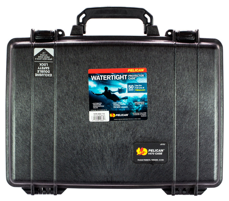 Pelican 1470 Protector Laptop Case Black 16 Interior 15.70 x 10.70 x 3.90 Polymer - 1470000110