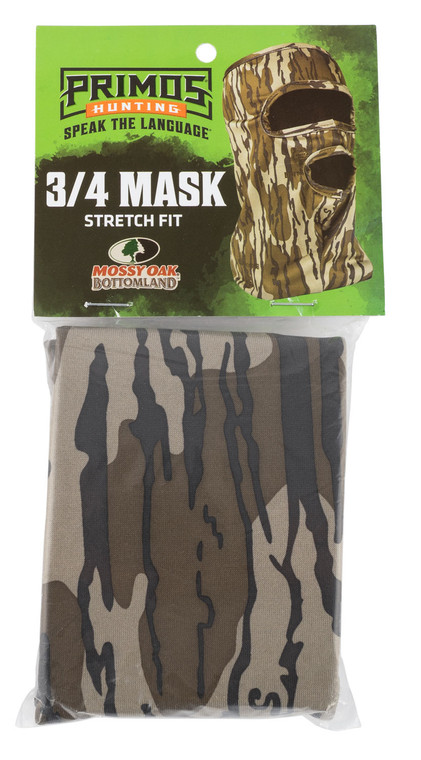 Primos PS6665 Stretch Fit  Mossy Oak Original BottomLand Neoprene 34 Face Mask OSFA - PS6665