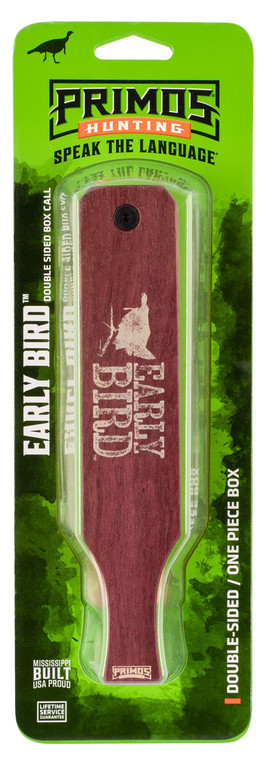 Primos PS2961 Early Bird  Box Call Turkey Hen Sounds Attracts Turkeys Natural WalnutPurple Heart - PS2961