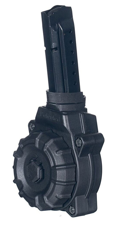 ProMag DRMA27 Standard  30rd Drum 9mm Luger Compatible w Glock 1719 Black DuPont Zytel Polymer - DRMA27