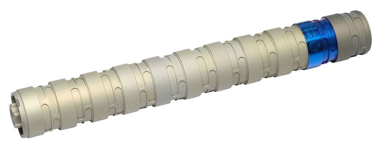 Q LLC SILE22 Erector  22 LR .99 Tan wBlue Accent AluminumStainless Steel 1228 tpi - SILER22